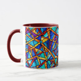 Abstract geometrisch patroon 22 - Koffie Mok