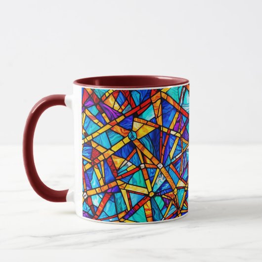 Abstract geometrisch patroon 22 - Koffie Mok (Links)