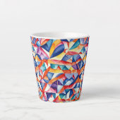 Abstract geometrisch patroon 23 - Latte Mok (Voorkant)