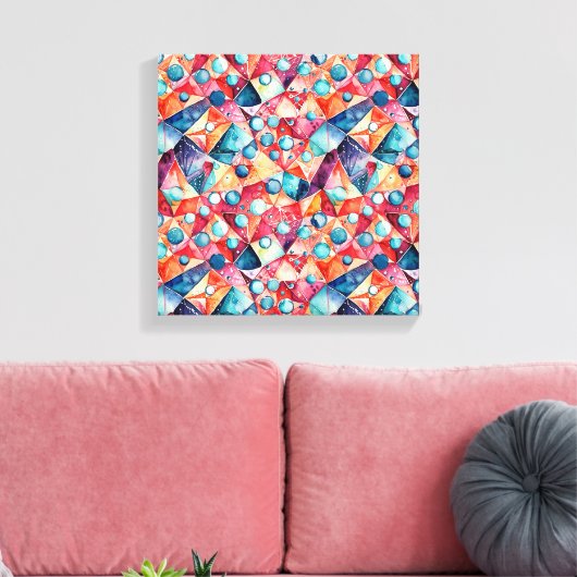 Abstract geometrisch patroon 29 - Canvas Print (Insitu (Woonkamer))