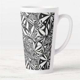 Abstract geometrisch patroon 37 - Latte Mok