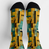 Abstract geometrisch patroon - aangepaste moderne  sokken (Top)