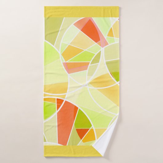 Abstract geometrisch patroon badhanddoek (Badhanddoek)