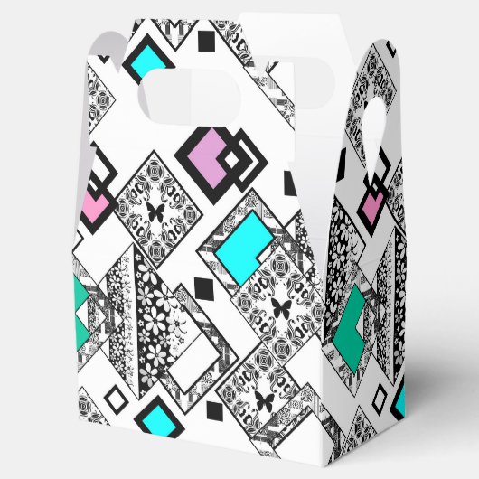 Abstract geometrisch patroon bedankdoosjes (Geopend)