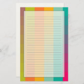 Abstract geometrisch patroon briefpapier (Voorkant / Achterkant)