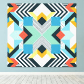 Abstract geometrisch patroon. canvas afdruk (Insitu (Houten vloer))