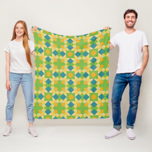 Abstract geometrisch patroon fleece deken