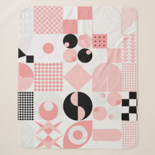 Abstract geometrisch  patroon gemaakt met eenvoudi sherpa deken