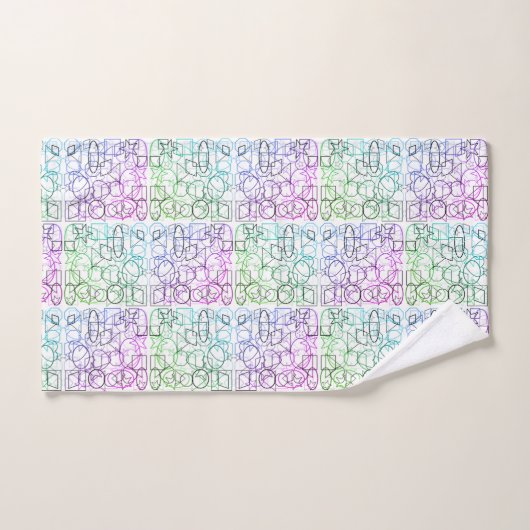 Abstract geometrisch patroon | Gesmolten en gefilt Bad Handdoek (Handdoek)