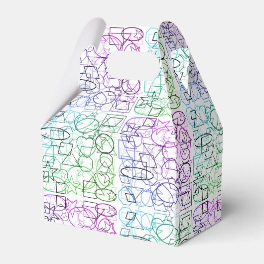 Abstract geometrisch patroon | Gesmolten en gefilt Bedankdoosjes (Achterkant)