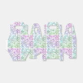 Abstract geometrisch patroon | Gesmolten en gefilt Bedankdoosjes (Uitgevouwen)