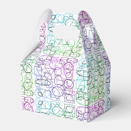 Abstract geometrisch patroon | Gesmolten en gefilt Bedankdoosjes (Voorkant Zijde)