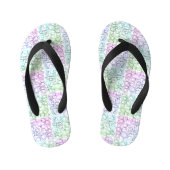 Abstract geometrisch patroon | Gesmolten en gefilt Kinder Teenslippers (Voetbed)