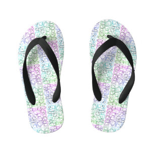 Abstract geometrisch patroon Gesmolten en gefilt Kinder Teenslippers