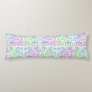 Abstract geometrisch patroon   Gesmolten en gefilt Lichaamskussen