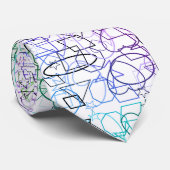 Abstract geometrisch patroon | Gesmolten en gefilt Stropdas (Opgerold)