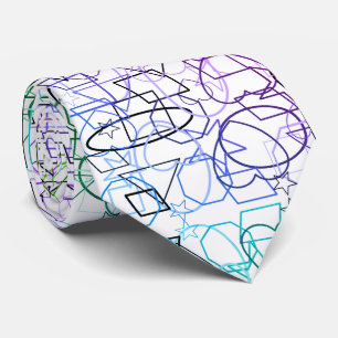 Abstract geometrisch patroon Gesmolten en gefilt Stropdas