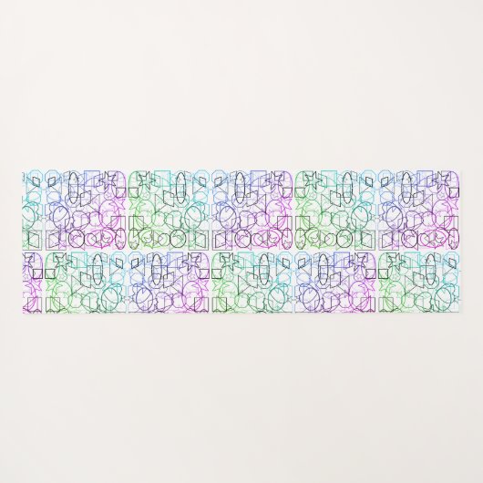 Abstract geometrisch patroon | Gesmolten en gefilt Yogamat (Achterkant (horizontaal))