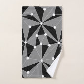 Abstract geometrisch patroon - grijs. bad handdoek (Handdoek)