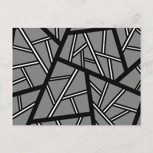 Abstract geometrisch patroon - grijs en wit. briefkaart