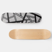 Abstract geometrisch patroon - grijs skateboard (Horizontaal)