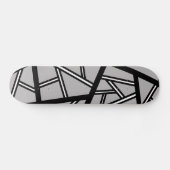 Abstract geometrisch patroon - grijs skateboard (Horizontaal)