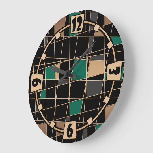 Abstract geometrisch patroon grote klok (Hoek)