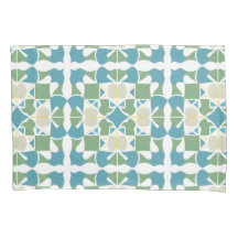 Abstract Geometrisch Patroon in Groen en Blauw