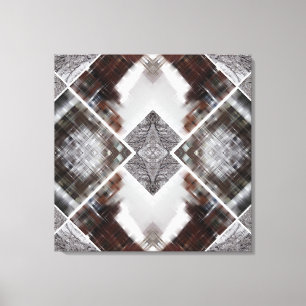 Abstract Geometrisch Patroon in Winter Canvas Afdruk