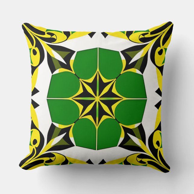 Abstract geometrisch patroon kussen (Voorkant)