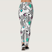 Abstract geometrisch patroon leggings (Achterkant)