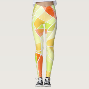 Abstract geometrisch patroon leggings