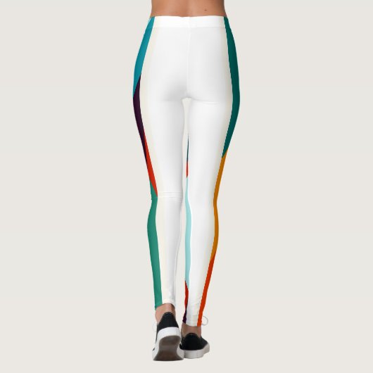 Abstract geometrisch patroon leggings (Achterkant)