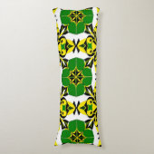 Abstract geometrisch patroon lichaamskussen (Voorkant Verticaal)