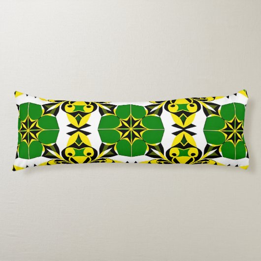 Abstract geometrisch patroon lichaamskussen (Voorkant)