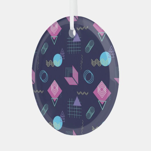 Abstract geometrisch patroon, lijnvormen. glas ornament (Voorkant links)