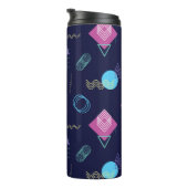 Abstract geometrisch patroon, lijnvormen. thermosbeker (Geroteerd rechts)