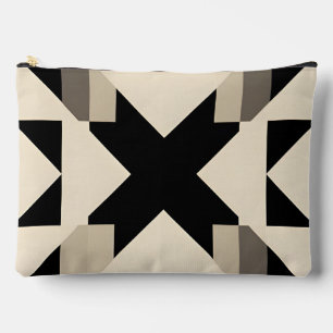 Abstract geometrisch patroon met contrasterend zwa etui