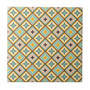 Abstract geometrisch patroon met diamantvormen tegeltje