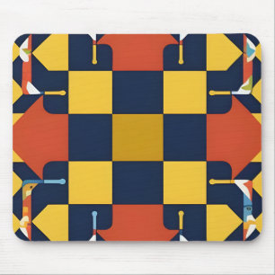 Abstract geometrisch patroon met pijlen muismat