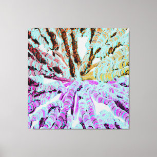 Abstract geometrisch patroon metaal wandkunst canvas afdruk