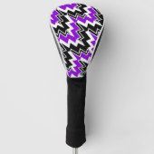 Abstract geometrisch patroon - paars golfheadcover (Voorkant)