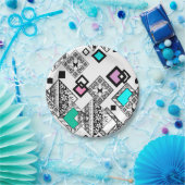 Abstract geometrisch patroon papieren bordje (Feest)