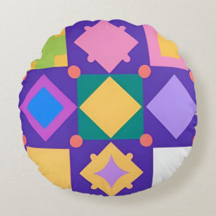 Abstract Geometrisch Patroon Rond Kussen