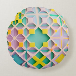 Abstract Geometrisch Patroon Rond Kussen