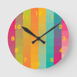 Abstract geometrisch patroon ronde klok