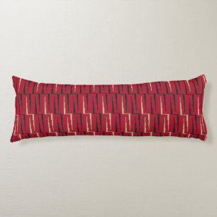Abstract Geometrisch Patroon Rood Lichaamskussen