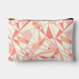 Abstract geometrisch patroon roze beige etui