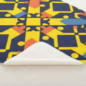 Abstract geometrisch patroon sherpa deken (3/4)