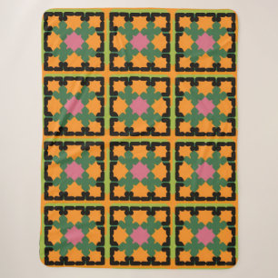 Abstract geometrisch patroon sherpa deken